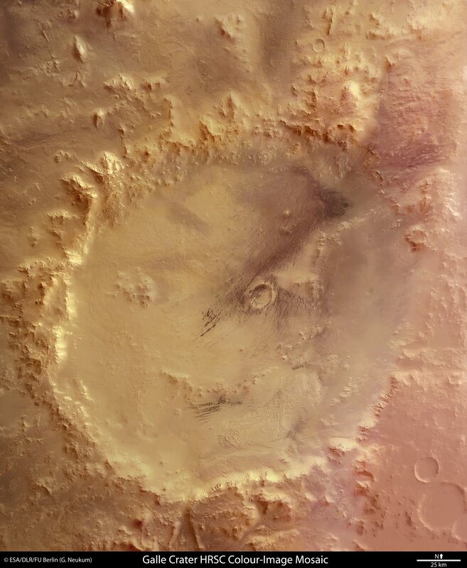 Galle Crater on Mars