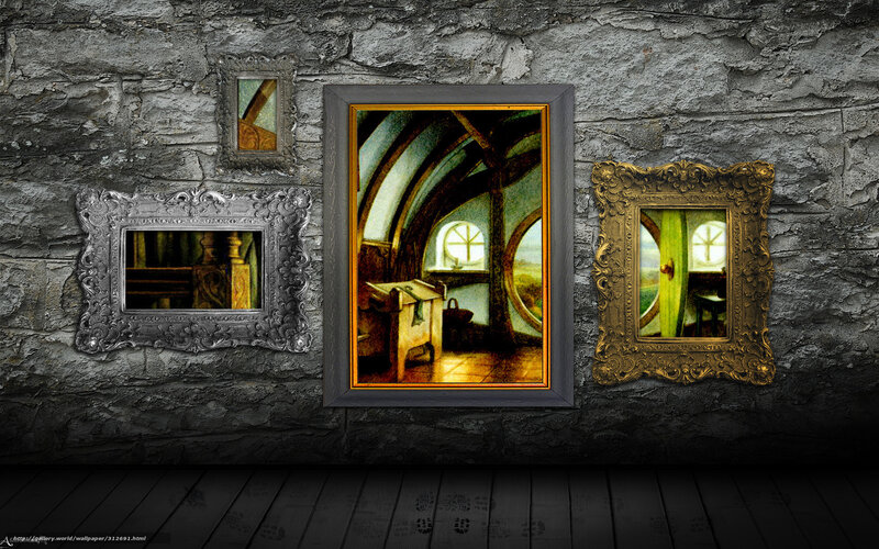 Gallery of framed paintings