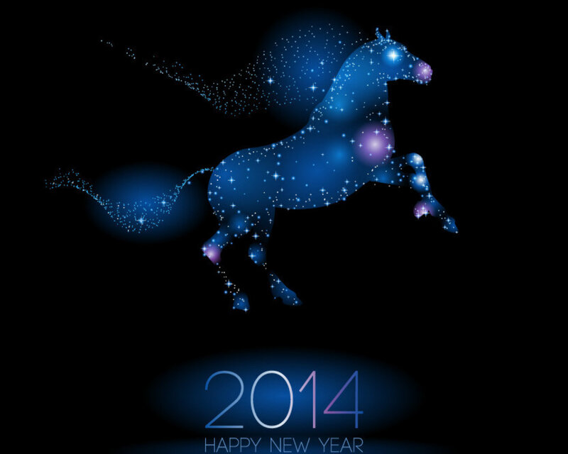 Galloping Horse Made of Stars