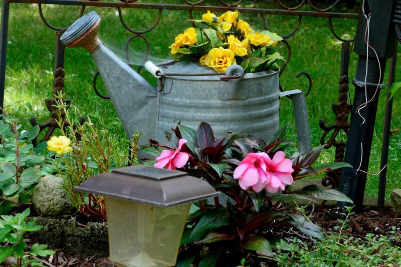 Galvanized Watering Can — Green