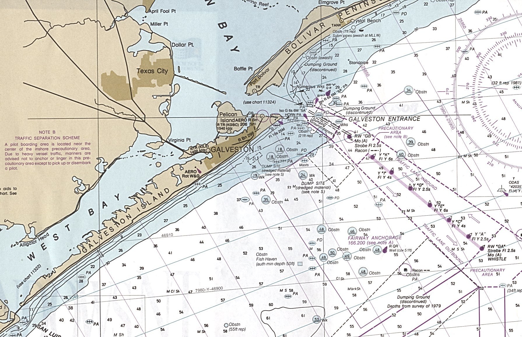 Galveston Bay Nautical Chart