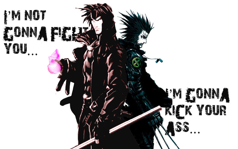 Gambit and Wolverine standoff
