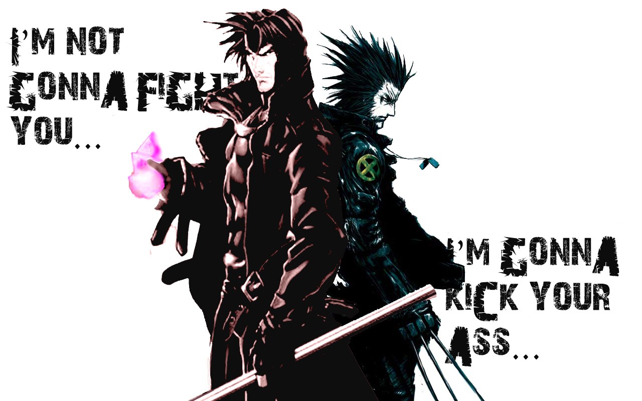 Gambit and Wolverine standoff