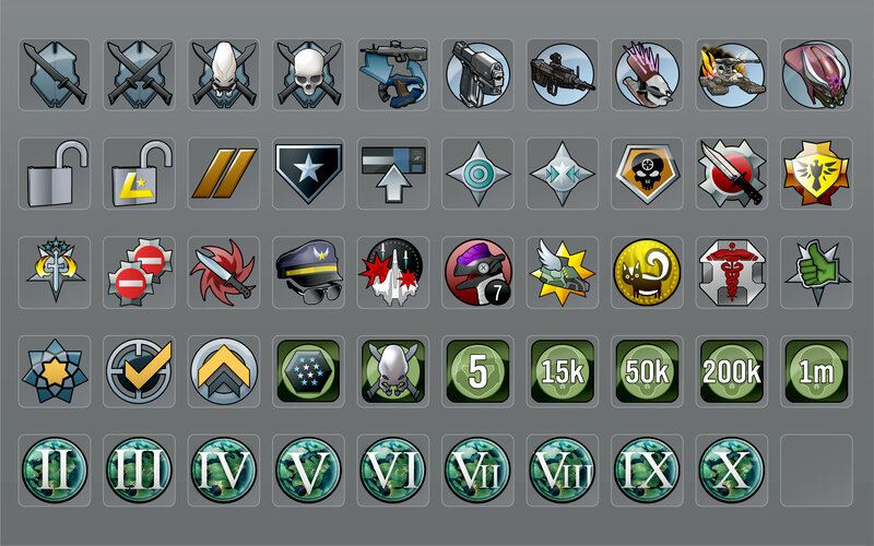 Game achievement icons collection