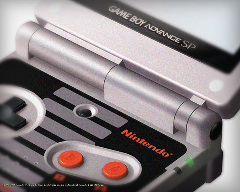 Game Boy Advance SP close-up