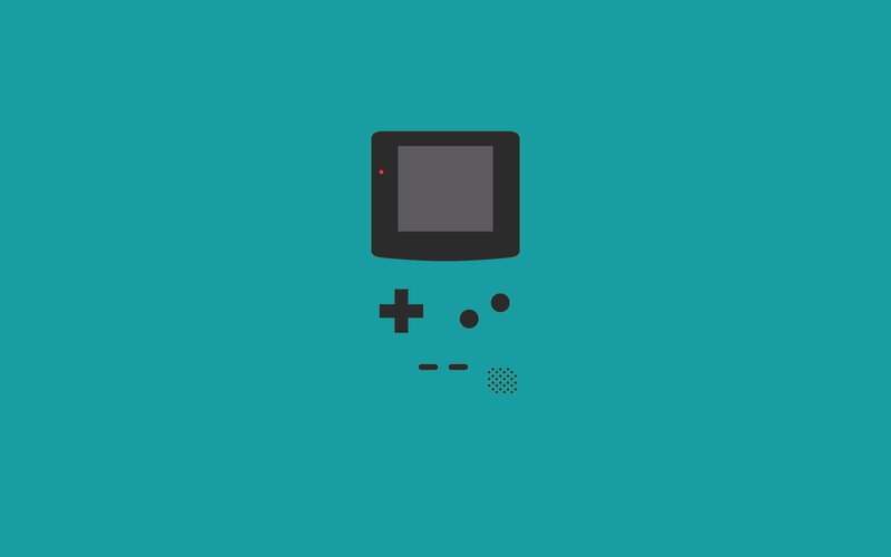Game Boy Console — Teal, Minimalist