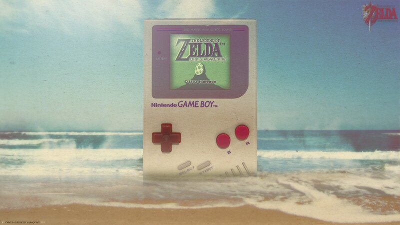 Game Boy on Beach