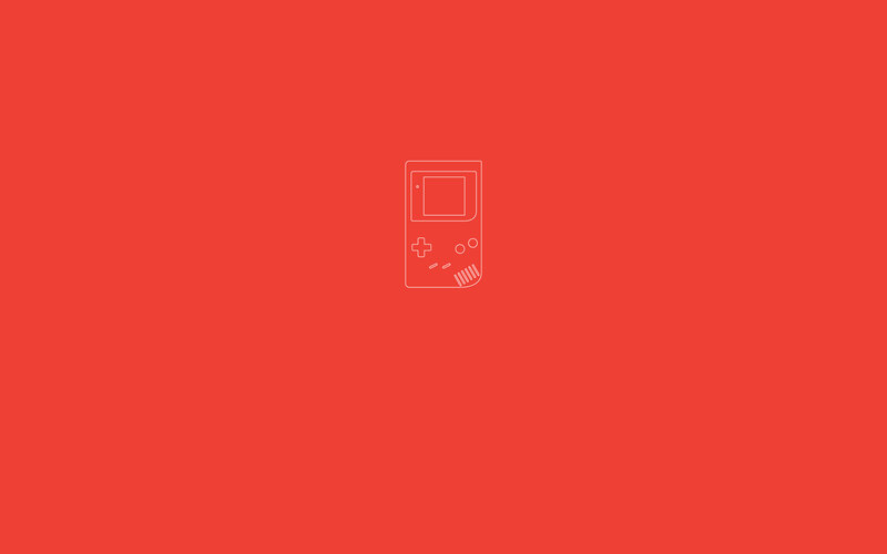 Game Boy outline on red