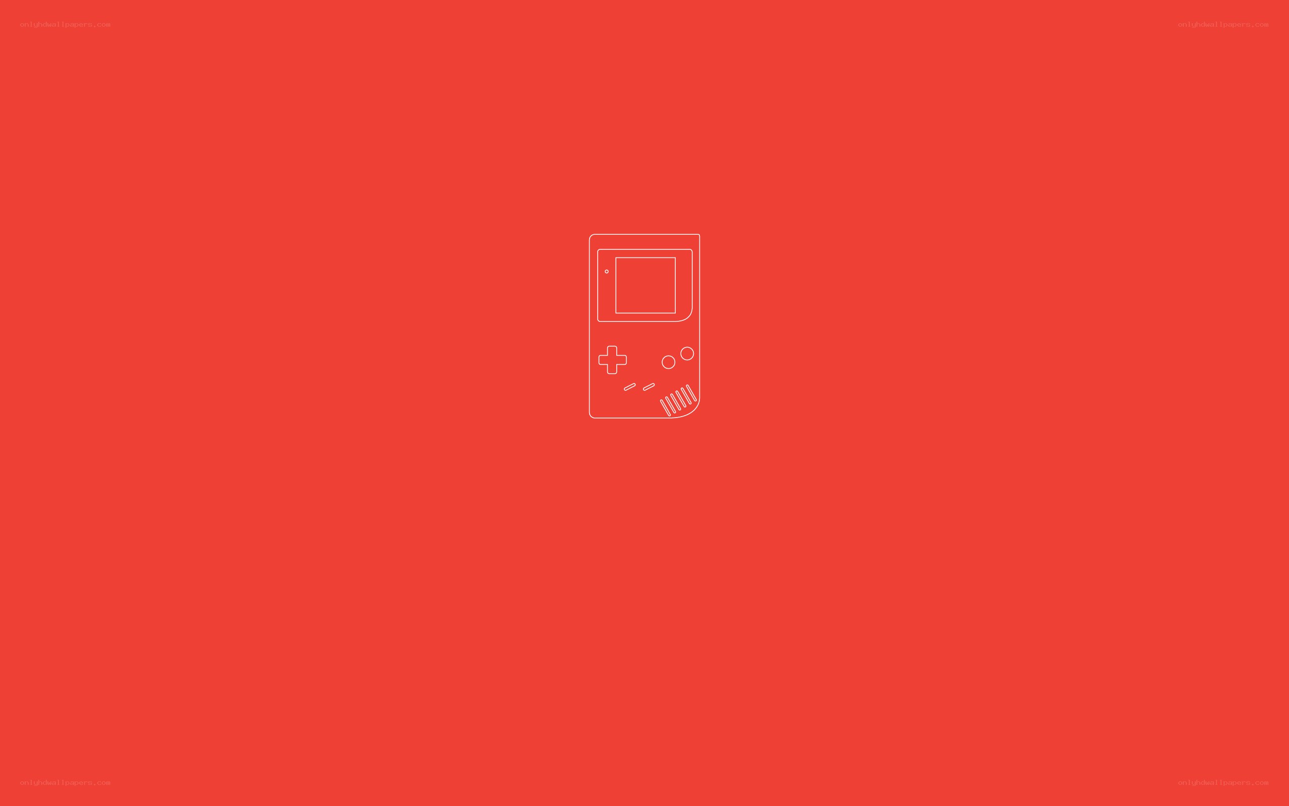 Game Boy outline on red