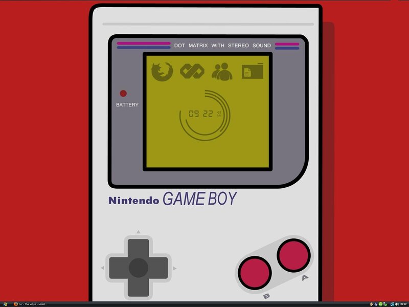 Game Boy with custom screen