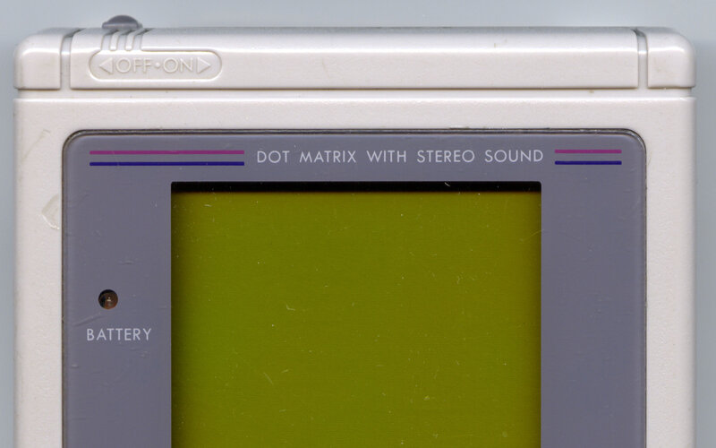 Game Boy with green screen