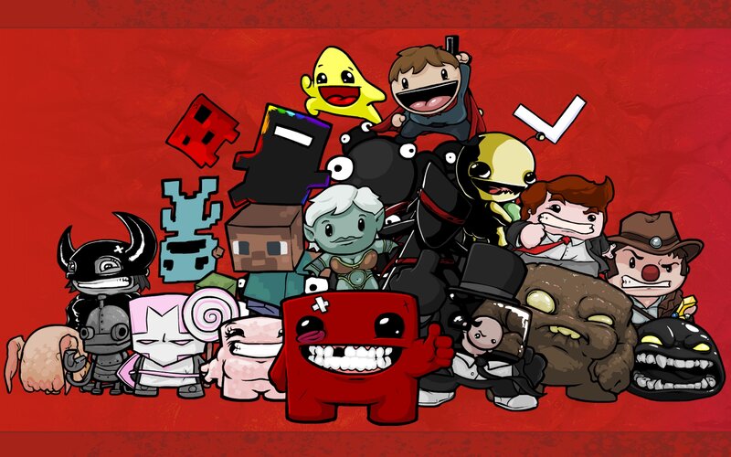 Game characters group portrait