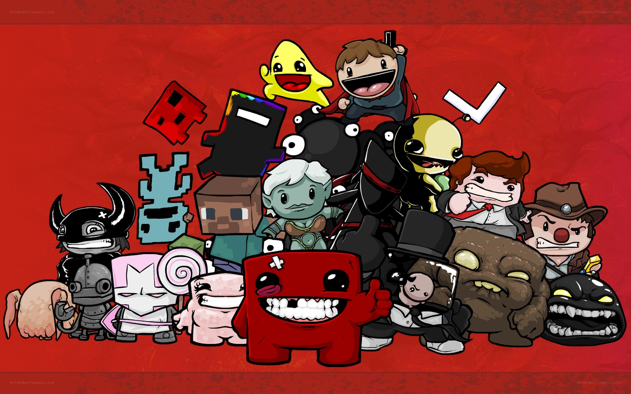 Game characters group portrait