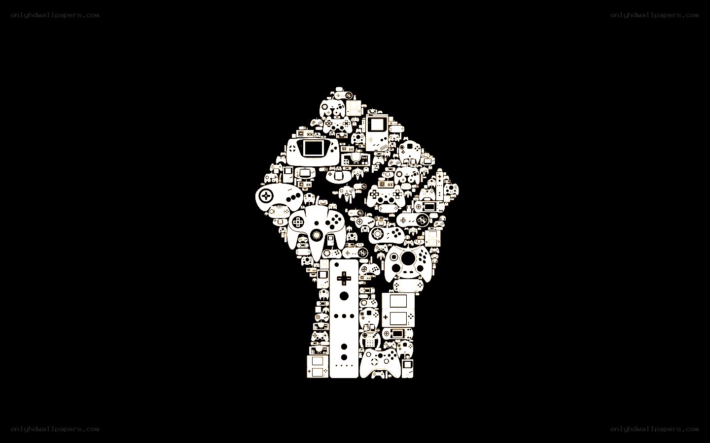 game controller collage fist