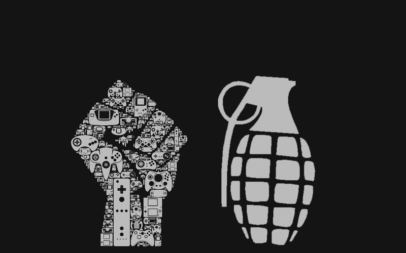 Game controller grenade art