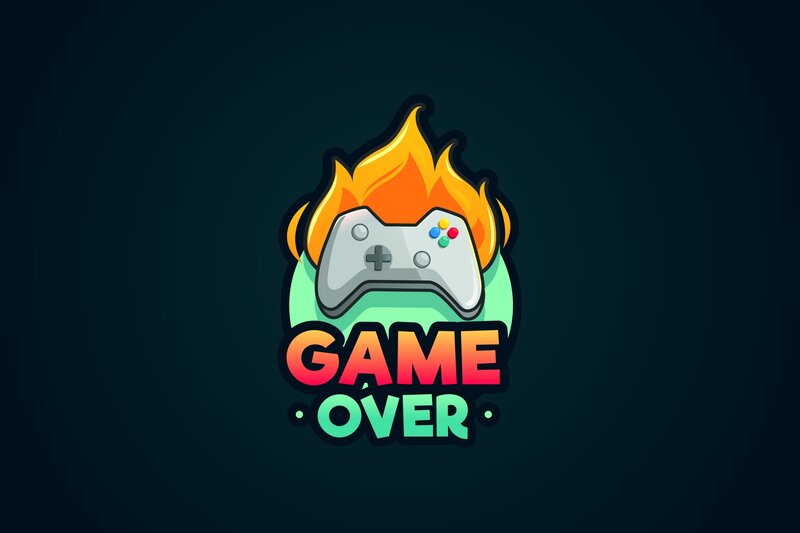 Game Controller with Flames