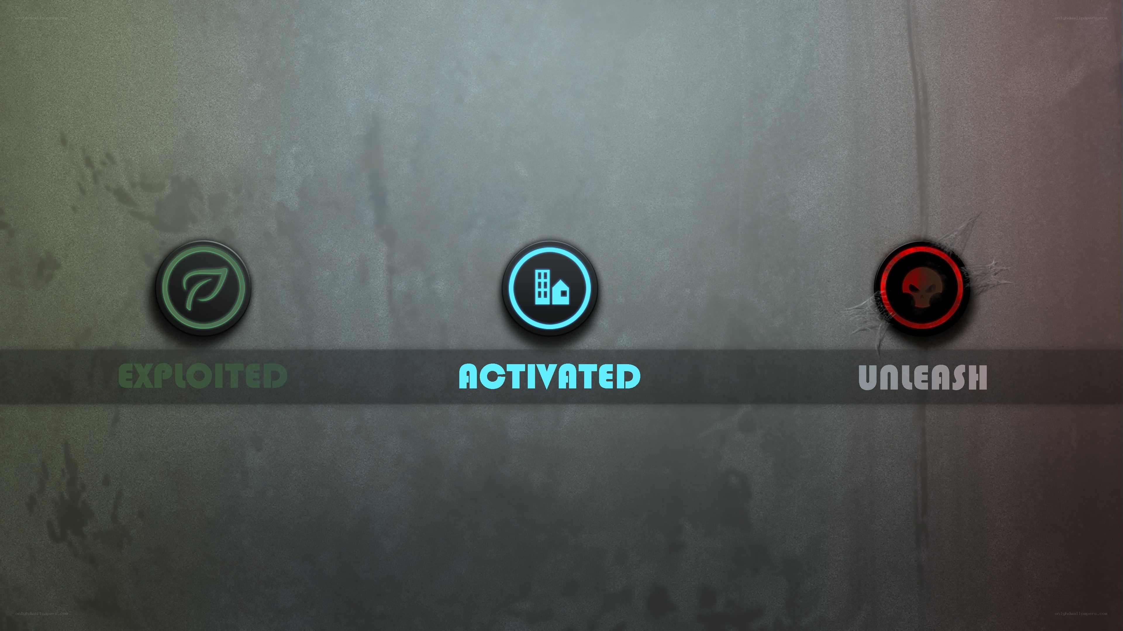 game interface with three options