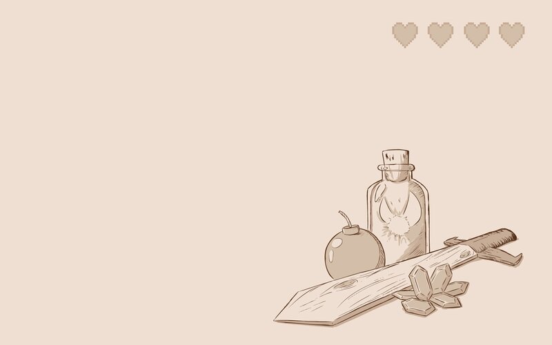 Game Inventory Items — Beige, Calm