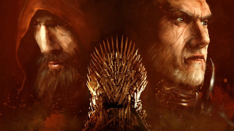 Game of Thrones art with Iron Throne