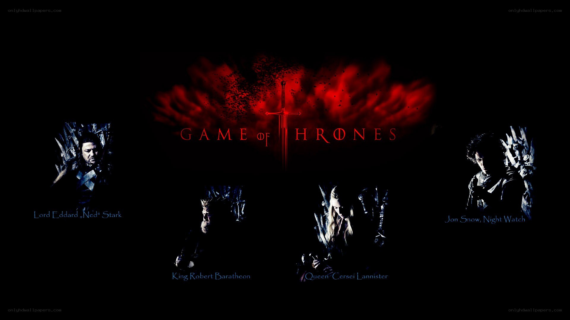 Game of Thrones character collage