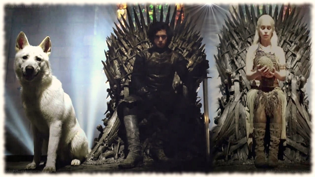 Game of Thrones characters and wolf