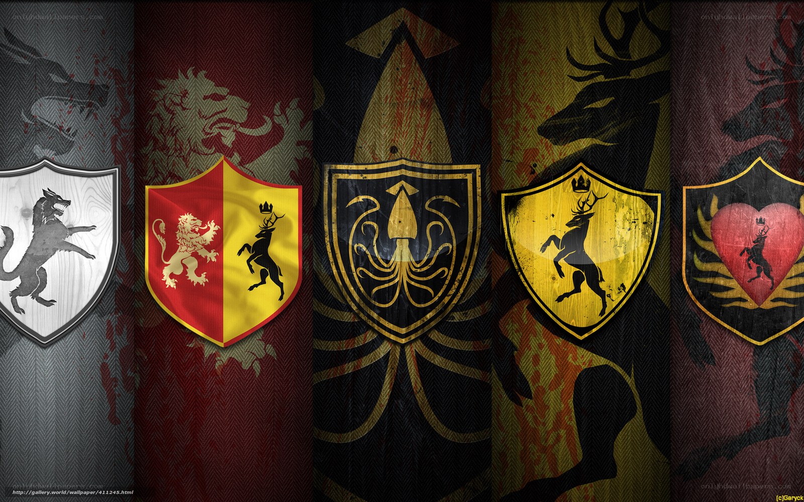 Game of Thrones house sigils