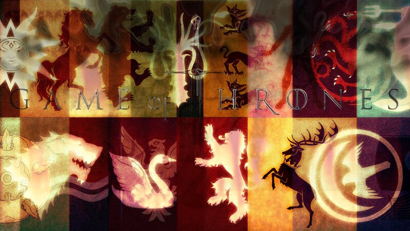 Game of Thrones house sigils collage
