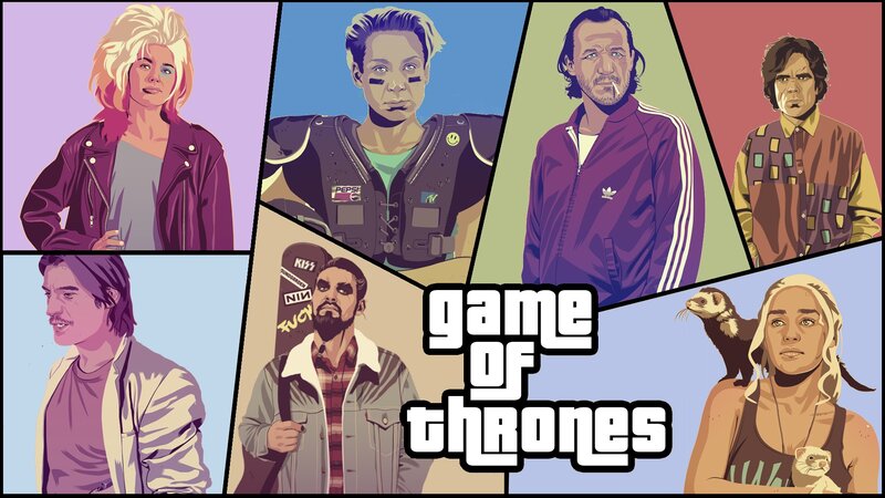 Game of Thrones parody art