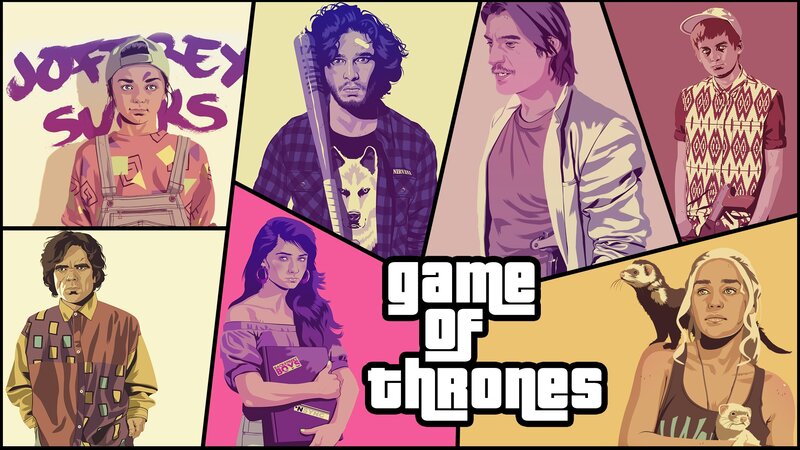 Game of Thrones parody art