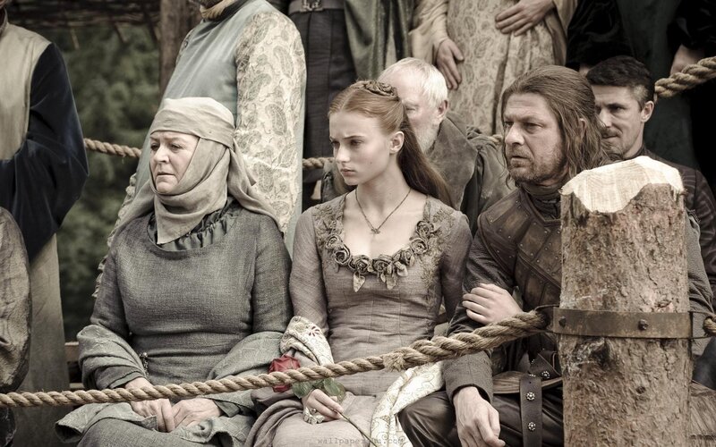Game of Thrones scene with Cersei and others