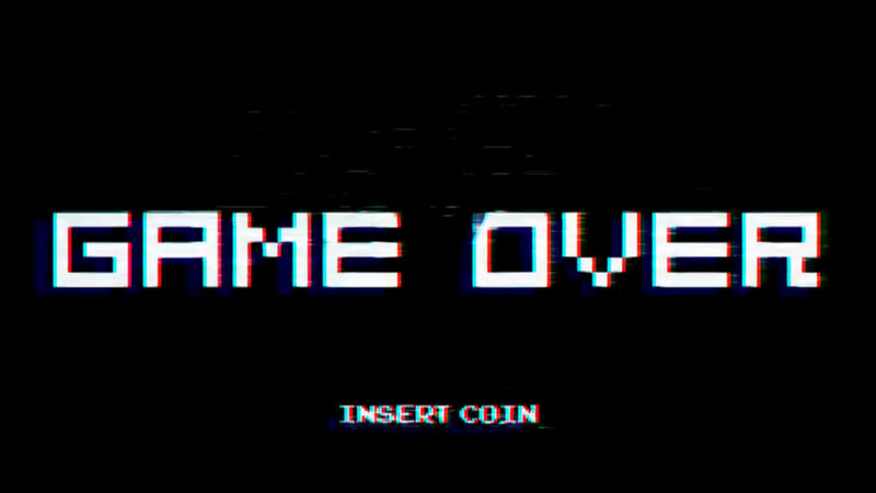 Game over Screen — Black, Retro, Pixel Art, Text