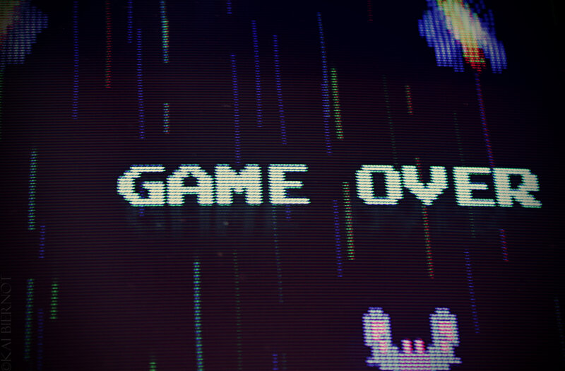 Game Over screen on retro monitor