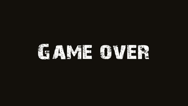 Game over Text — Black, Neutral