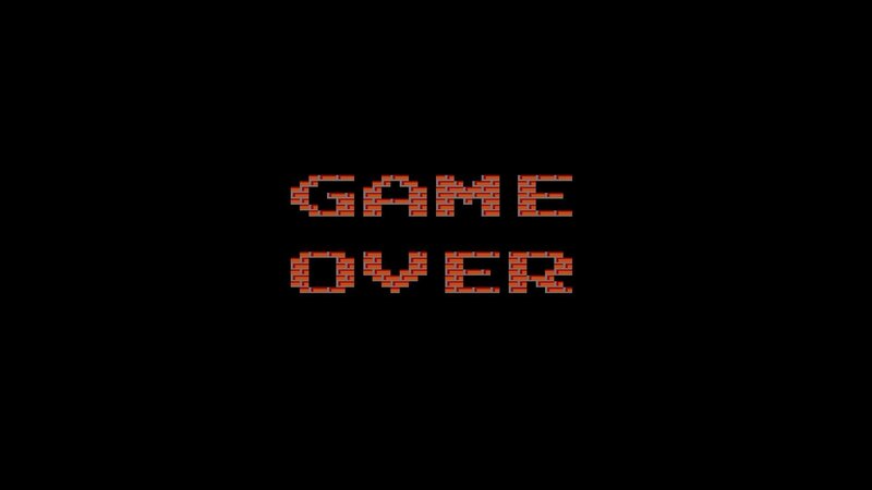Game over Text — Black, Retro