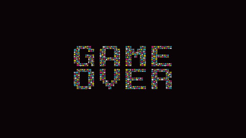 Game over Text — Black