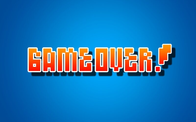 Game over Text — Blue