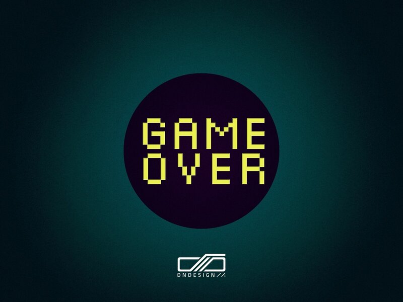 Game Over text design