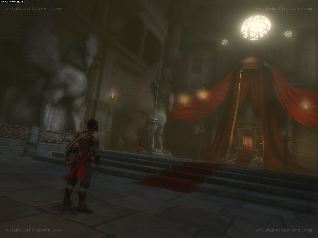 game scene with warrior
