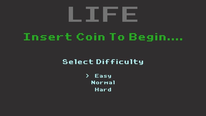 Game Title Screen — Black, Retro