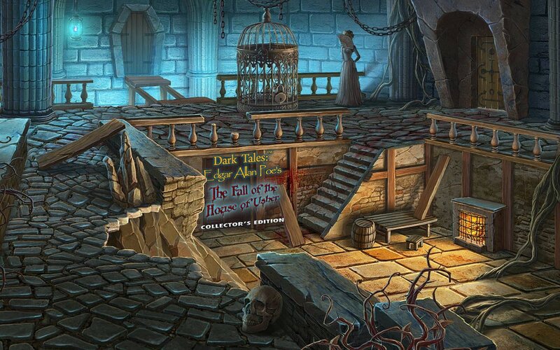Game Title Screen — Blue, Dark, Mysterious