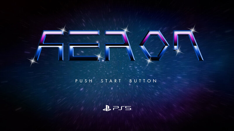 Game Title Screen — Blue, Futuristic