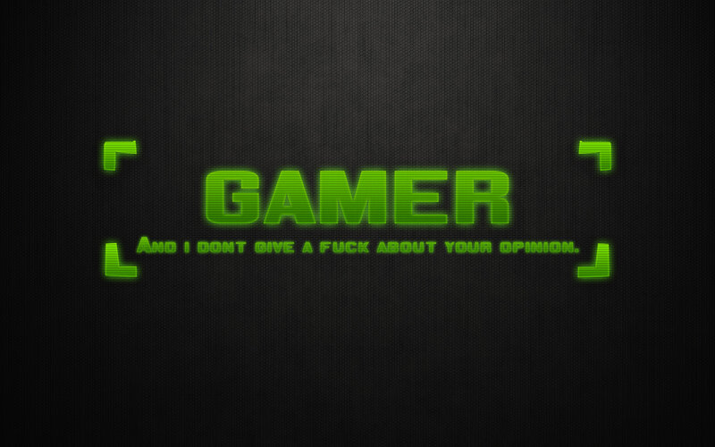 Gamer text wallpaper