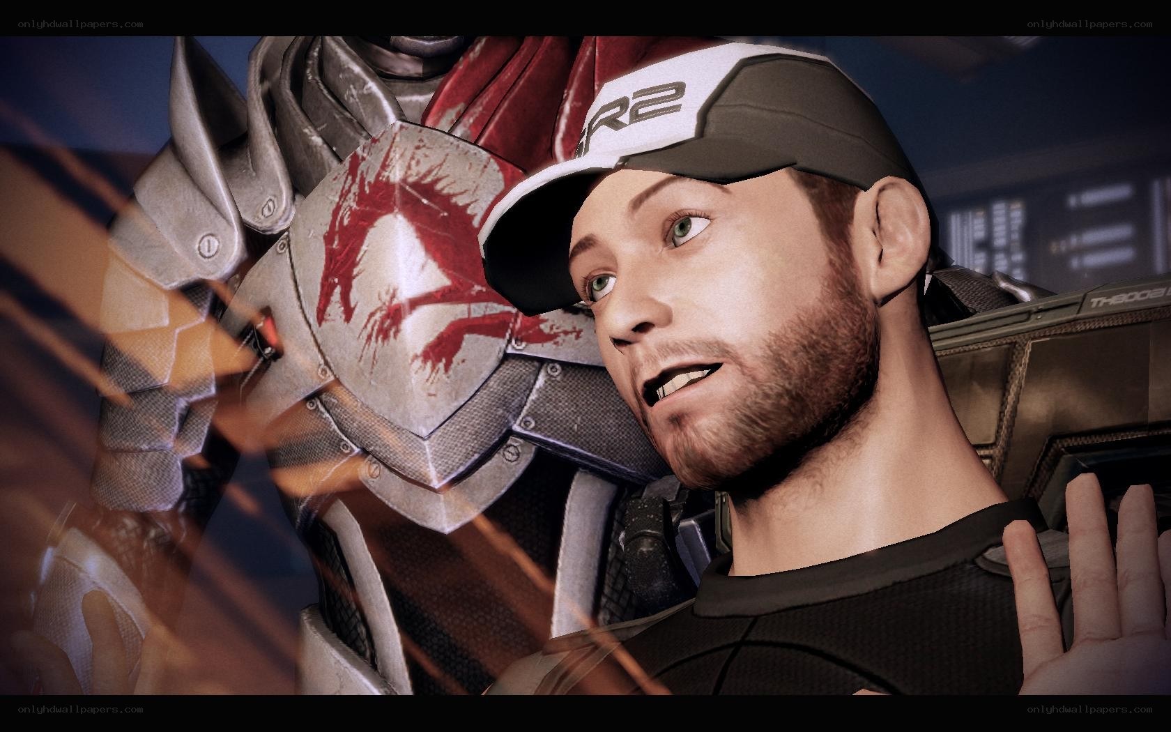 Gaming character in combat gear