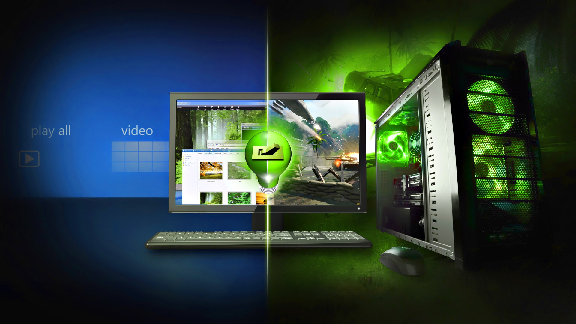 gaming computer setup