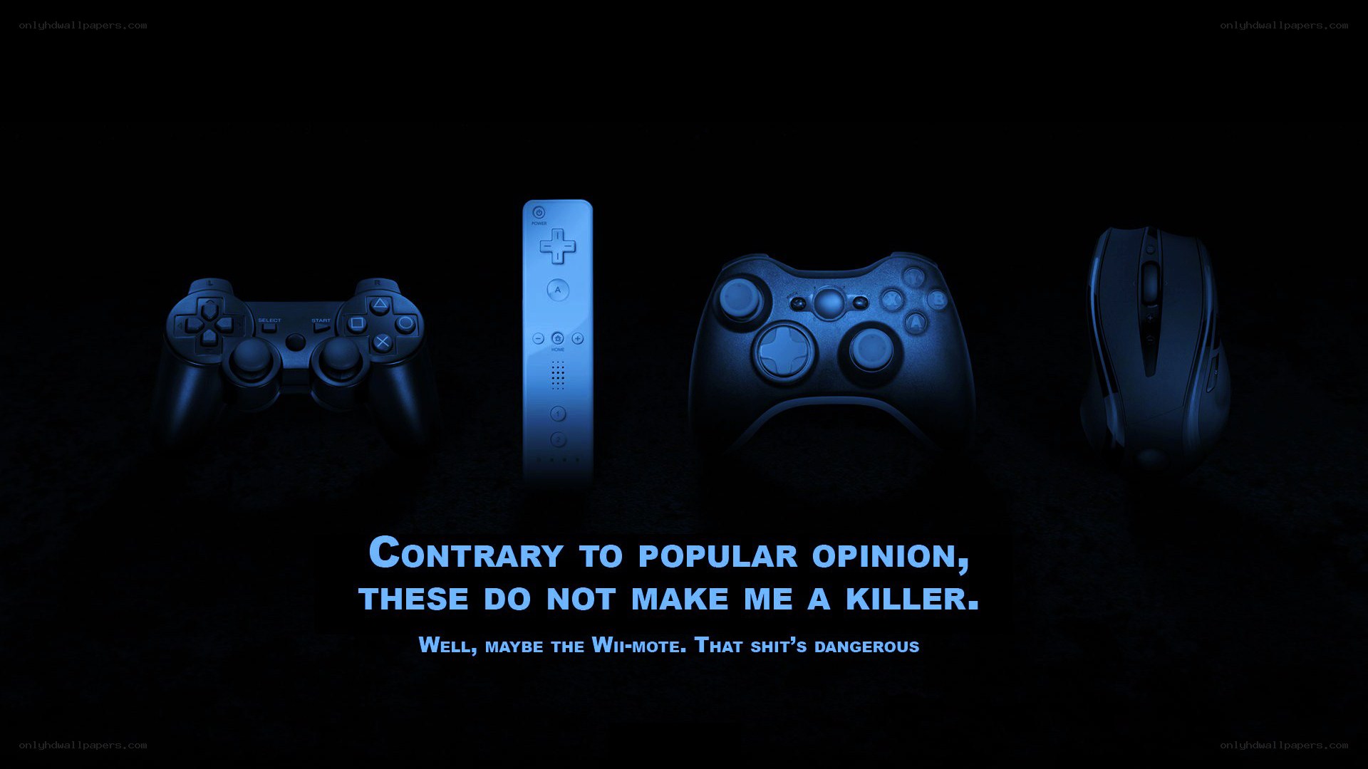 gaming controllers with text
