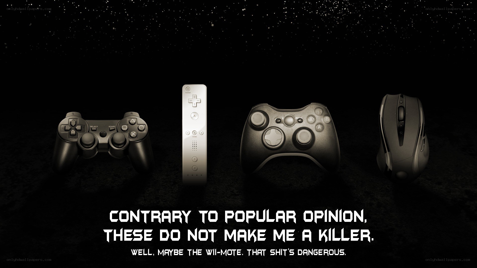 gaming controllers with text