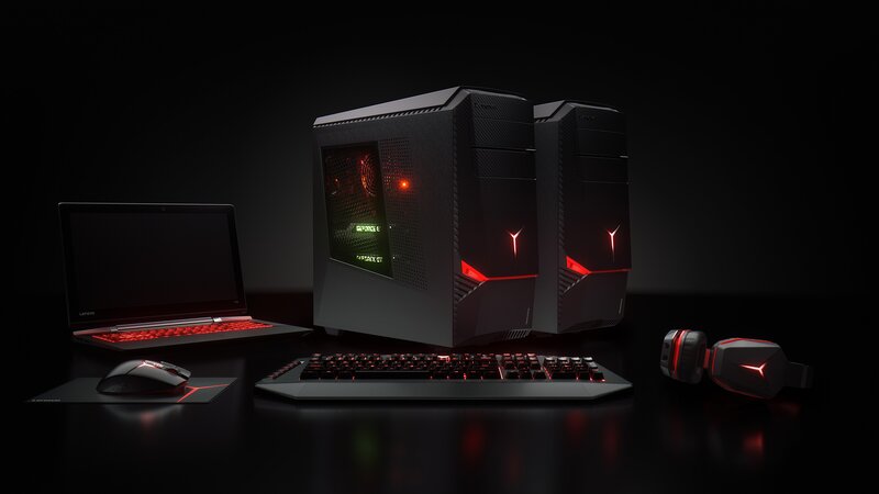 Gaming Desktop Setup — Black, Dark