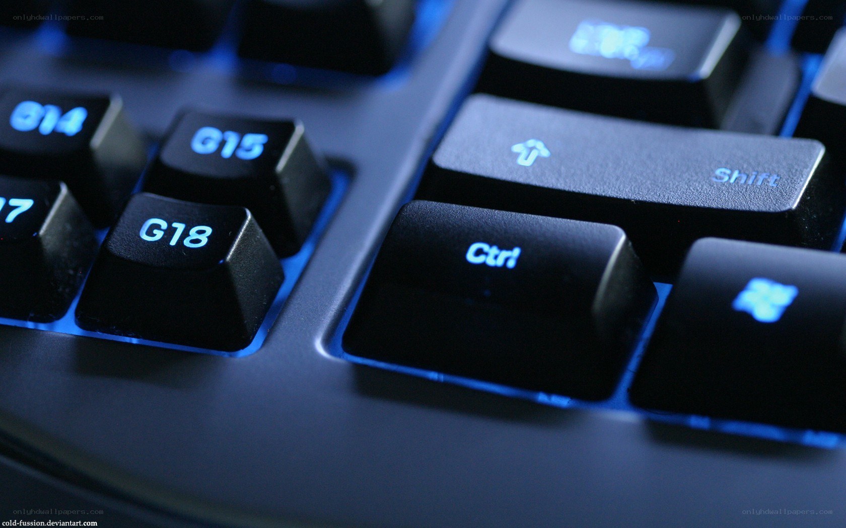 gaming keyboard with blue backlight
