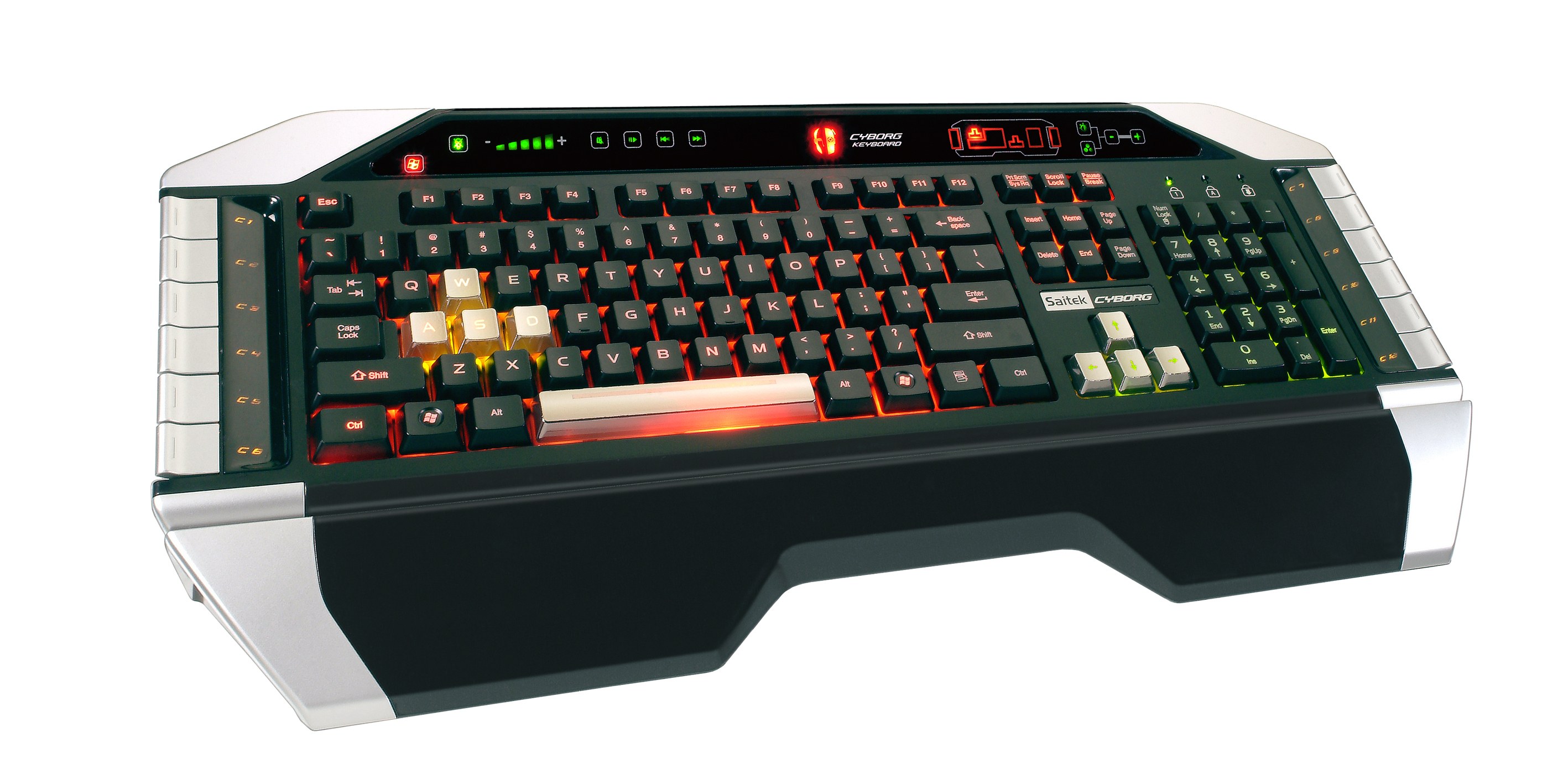 gaming keyboard with RGB lighting