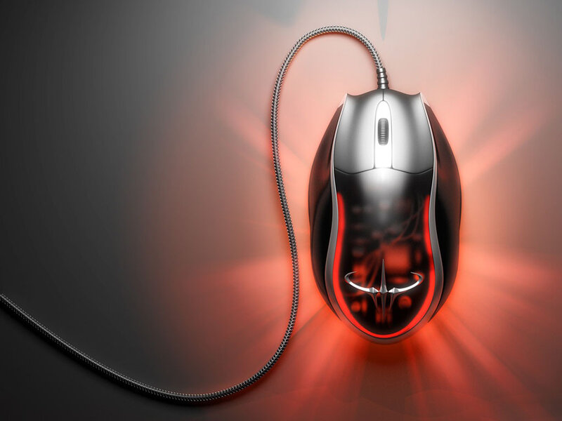 Gaming Mouse with Red Light